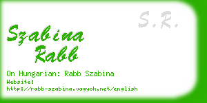 szabina rabb business card